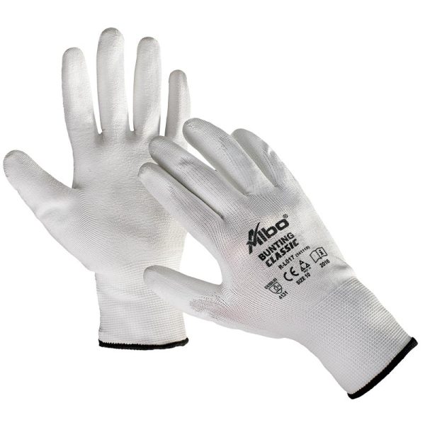 Zaštitne rukavice BUNTING CLASSIC WHITE, bele boje