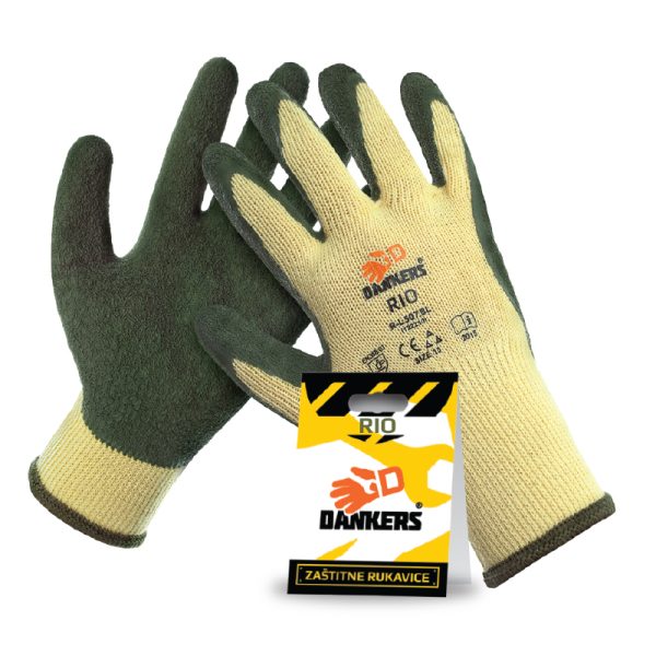 Zaštitne rukavice DANKERS RIO, žuto-zelene boje