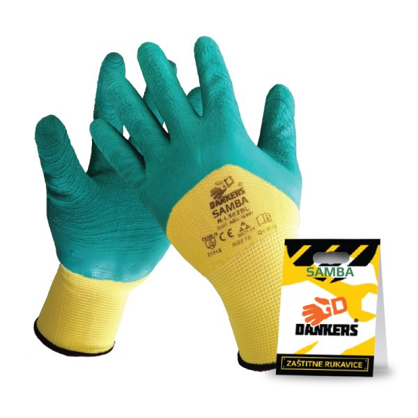 Zaštitne rukavice DANKERS SAMBA, žuto-zelene boje